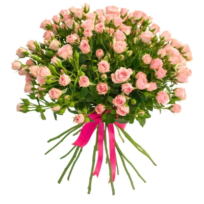 Букет «Нежные объятия» – романтика розовых кустовых роз Вытегра Вологодская область