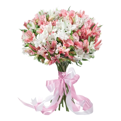 «Воздушная нежность»  букет из розовых альстромерий Вытегра Вологодская область