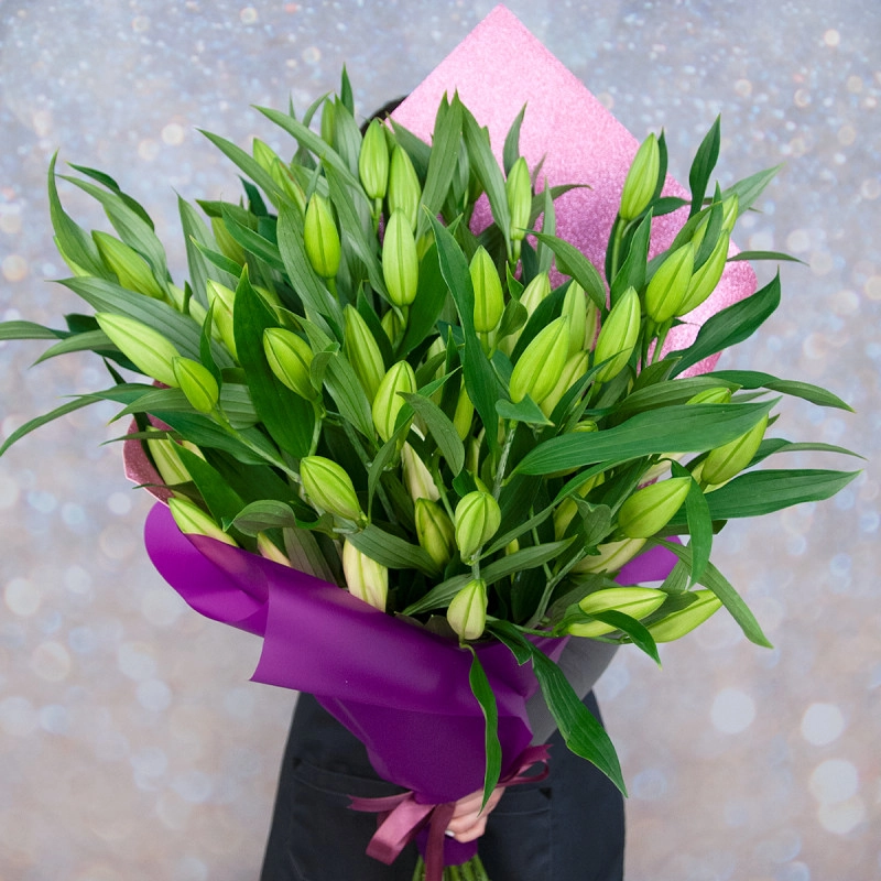 Изысканный букет из 15 свежих лилий – королевский подарок Вытегра Вологодская область