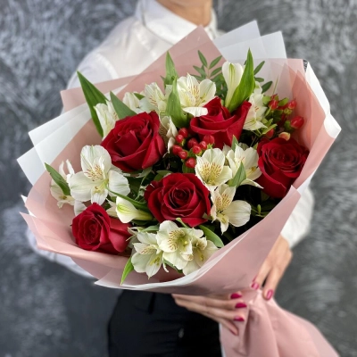 Букет «Нуар» – контраст страсти и нежности Вытегра Вологодская область