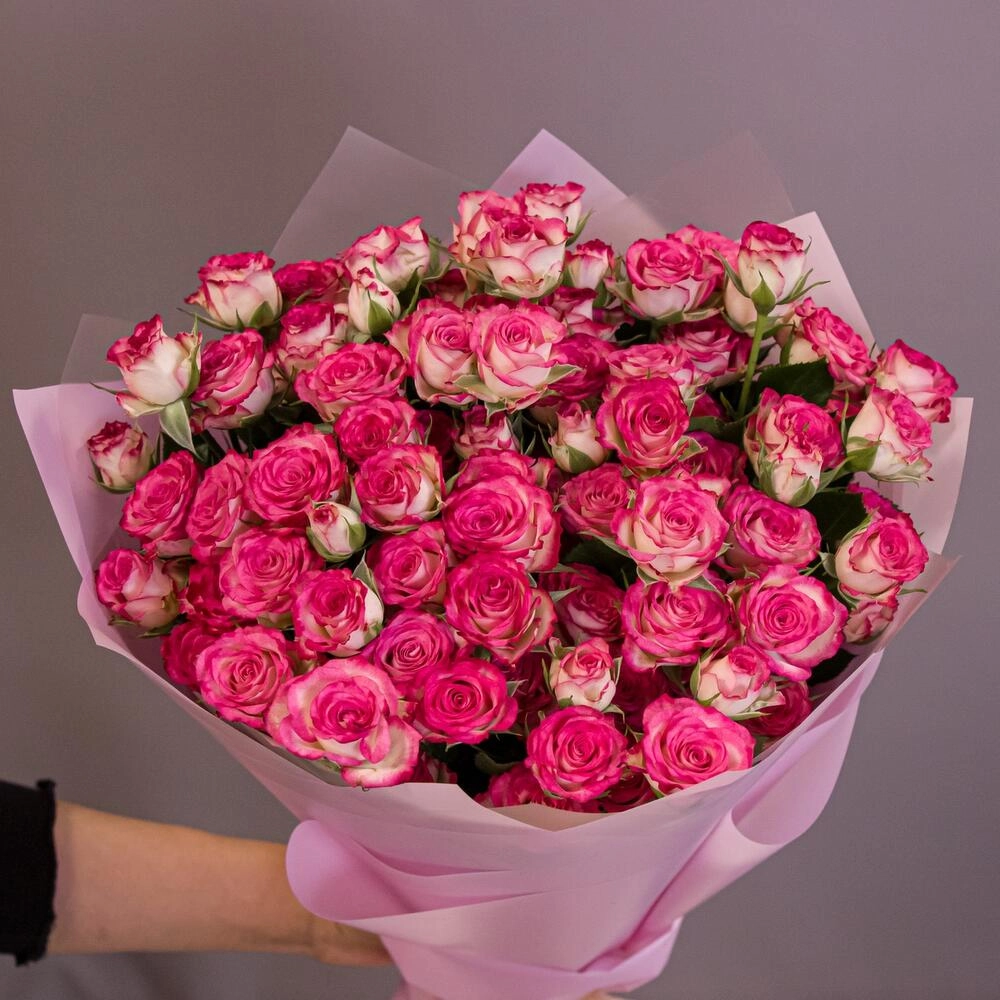 Букет «Розовый бум» – пышные кустовые розы в нежно-розовых тонах Вытегра Вологодская область