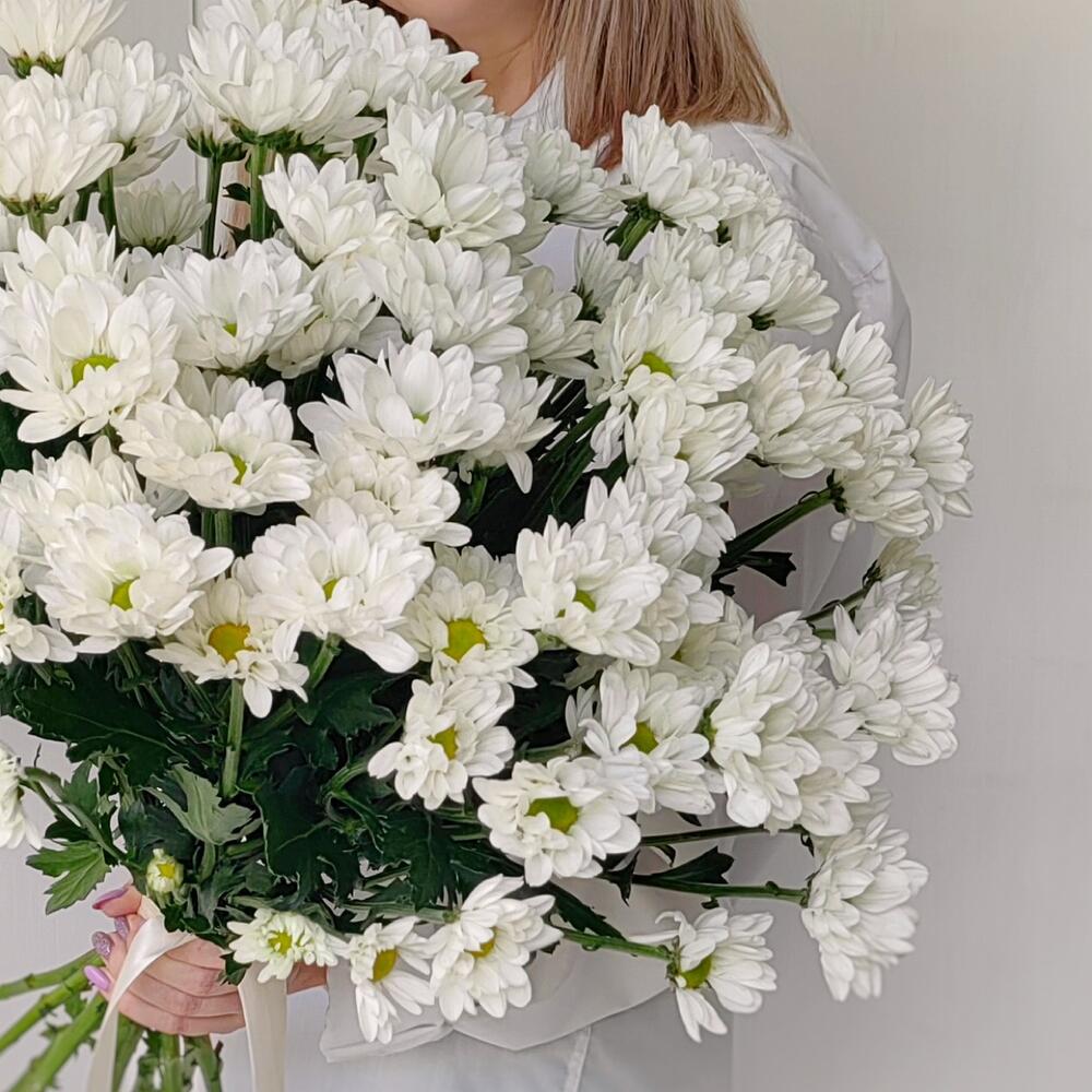 Букет «Ромашка» — свежесть белых хризантем в деревенском стиле Вытегра Вологодская область