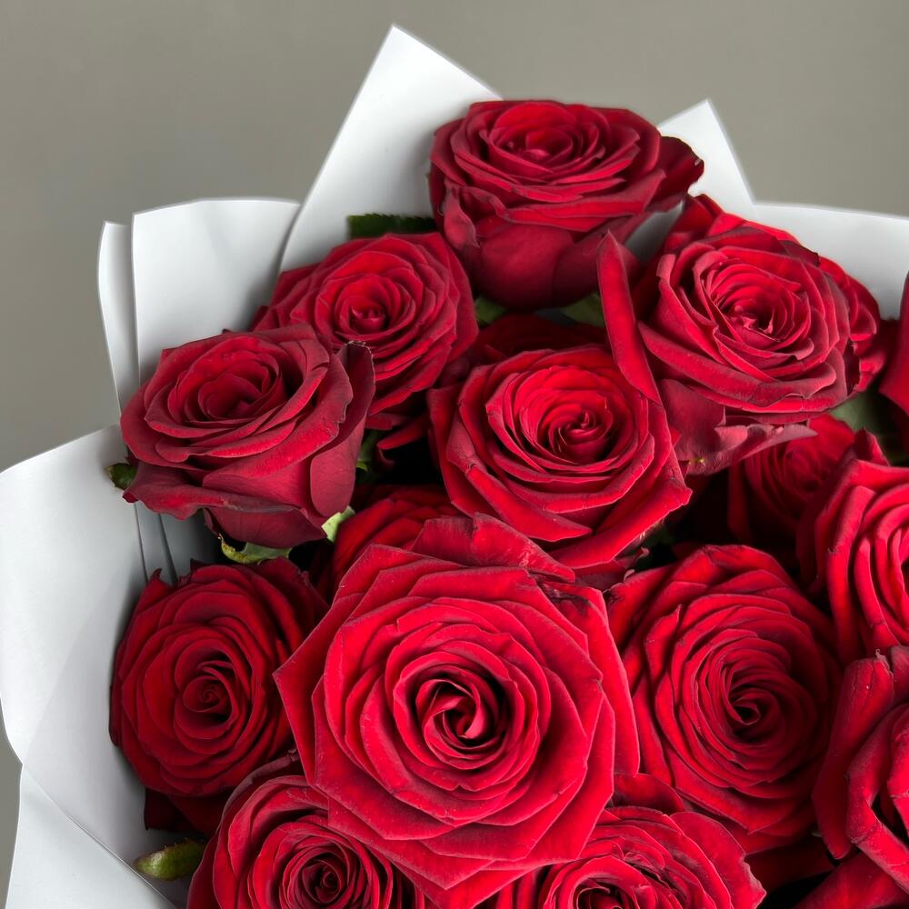 «Королевский бархат» – 25 роскошных красных роз из Эквадора  Вытегра Вологодская область