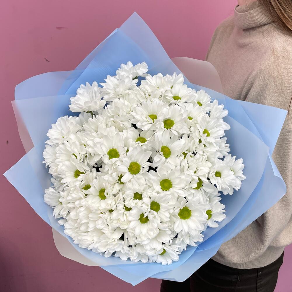 Букет «Ромашковое поле» – свежесть белых хризантем Вытегра Вологодская область