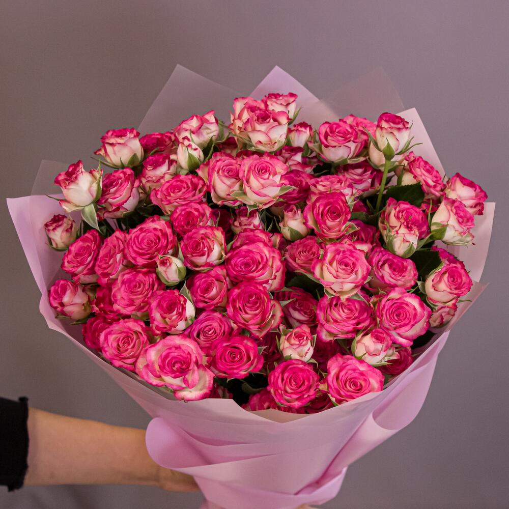 Букет «Розовый бум» – пышные кустовые розы в нежно-розовых тонах Вытегра Вологодская область